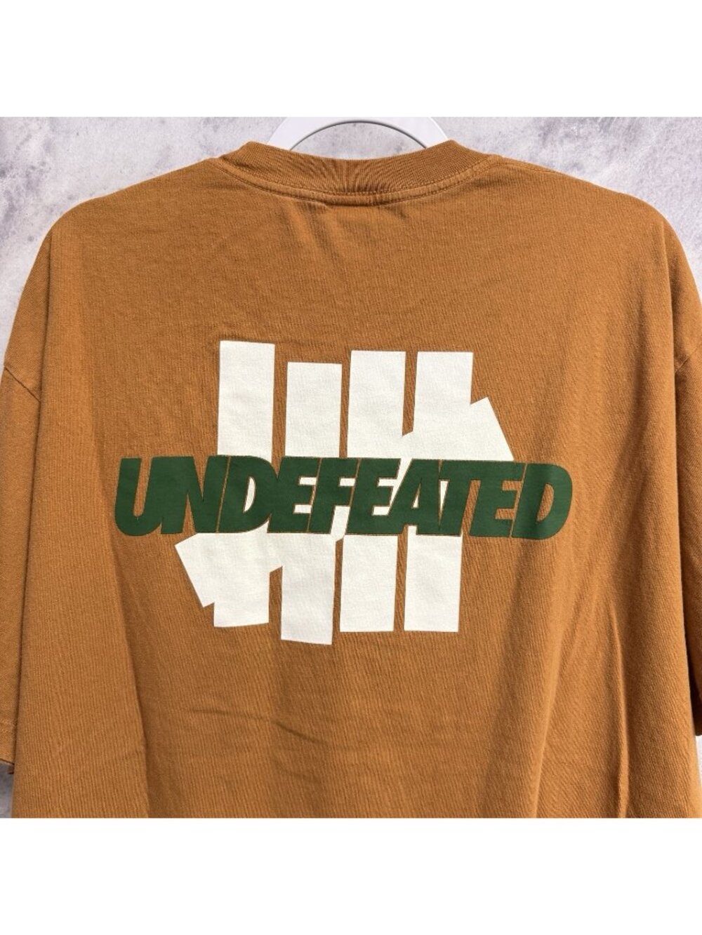 Undefeated T Shirt 2XL XXL Orange Brown Five Strikes Big Logo Graphic Streetwear